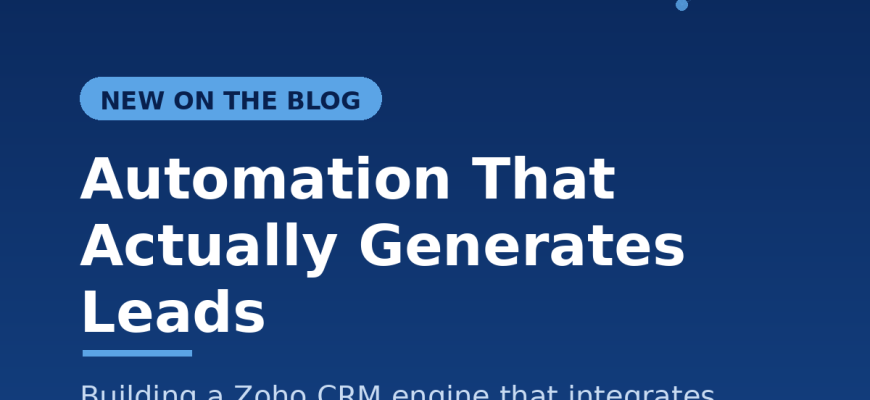 Automation That Actually Generates Leads: Building a ZOHO CRM Engine That Reaches Decision-Makers